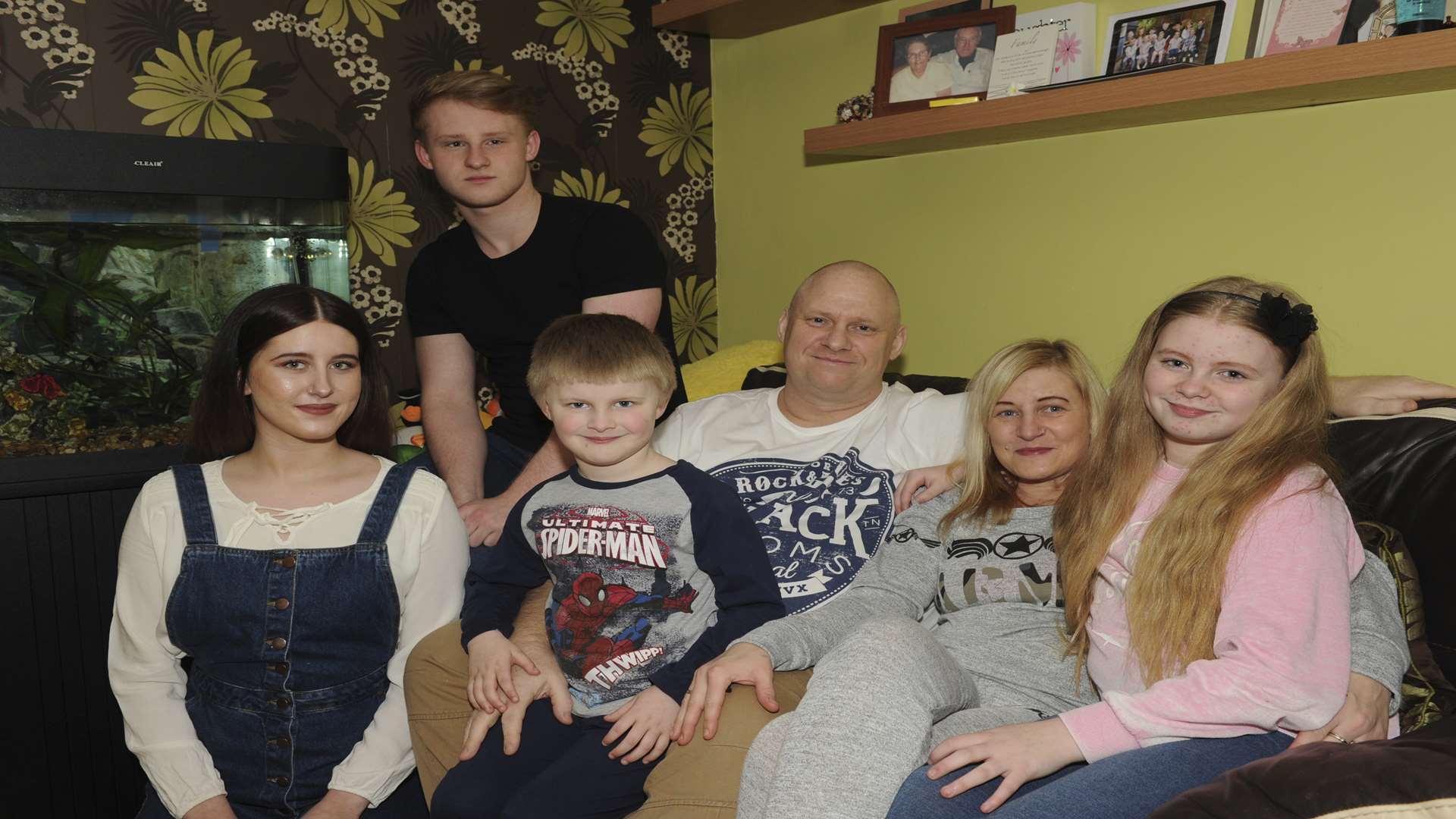 Ray Few and Sally Bester with children Jade, 18, Jack, 16, Demi, 11, and Mikey, 5.