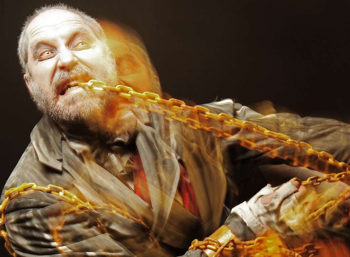 James Hyland as the Ghost of Jacob Marley