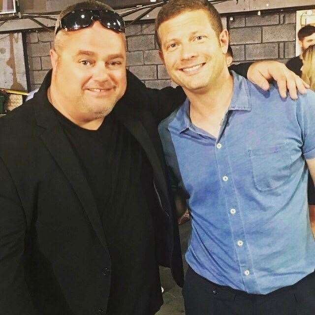 James Lewis posing with Dermot O'Leary. Picture: James Lewis