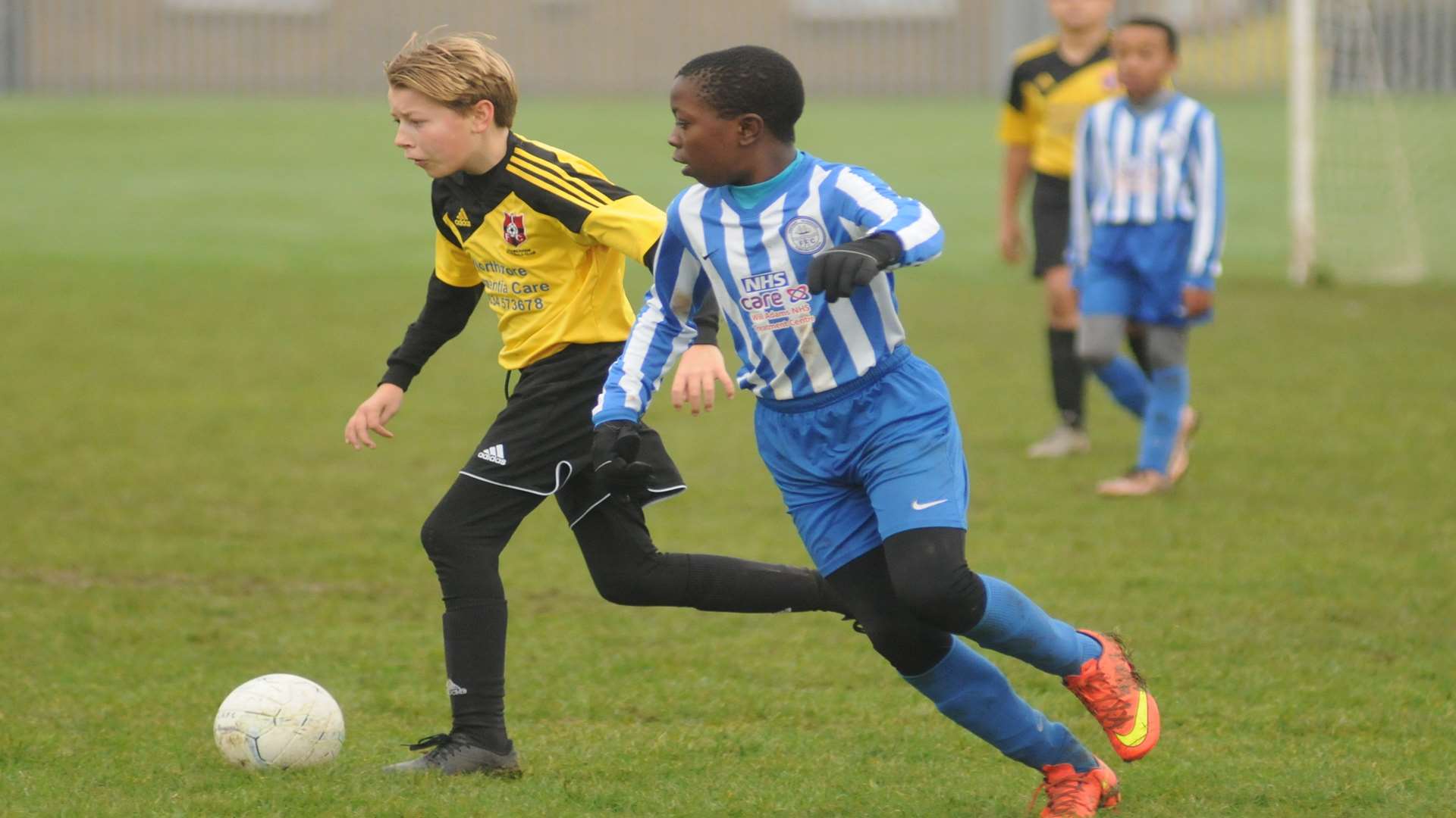 Chatham Riverside Rangers and Thamesview under-12s do battle in Division 3 Picture: Steve Crispe