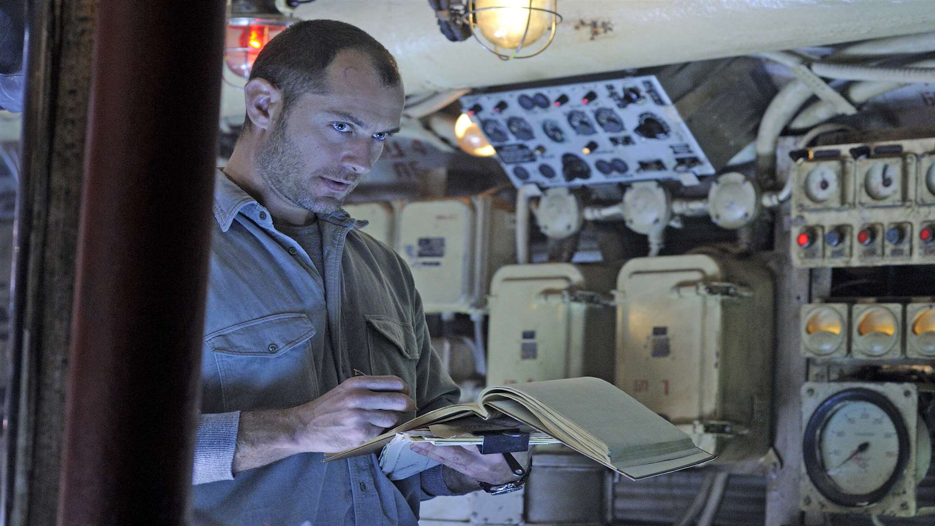 Jude Law in Black Sea, filmed in a Russian submarine on the River Medway