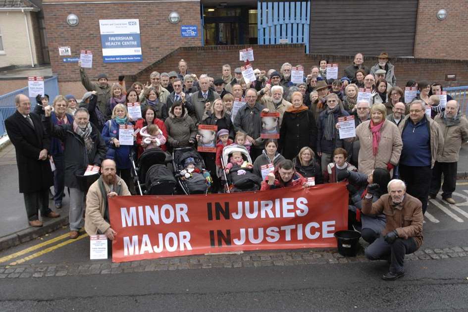 Campaigners opposed the possible closure of the Minor Injuries Unit