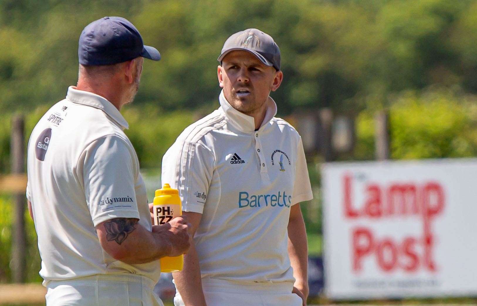 St Lawrence & Highland Court captain Matt Hammond put on a 77-run stand with Will Hilton to ensure they beat Holmesdale. Picture: Phillipa Hilton