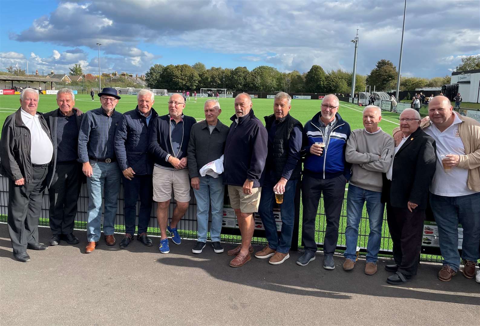 Dave Bright meets up with former Faversham FC team-mates