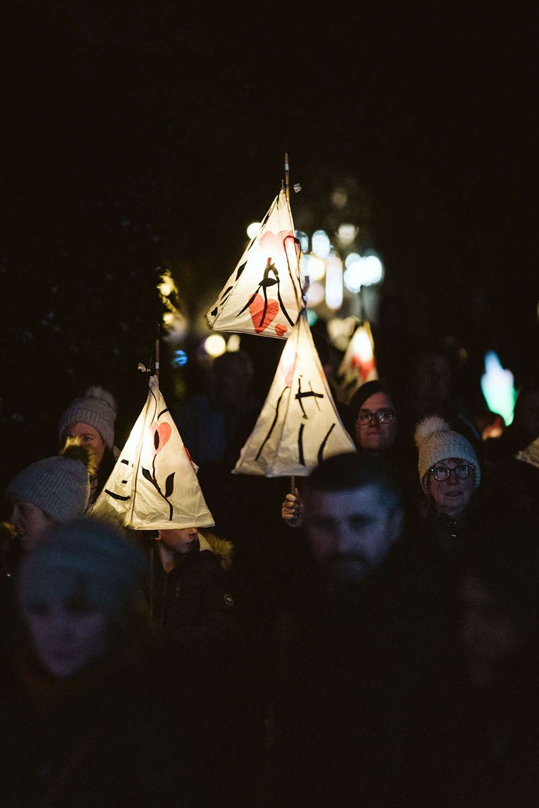 Lanterns were seen at the parade some made by school children. Picture: Cohesion Plus