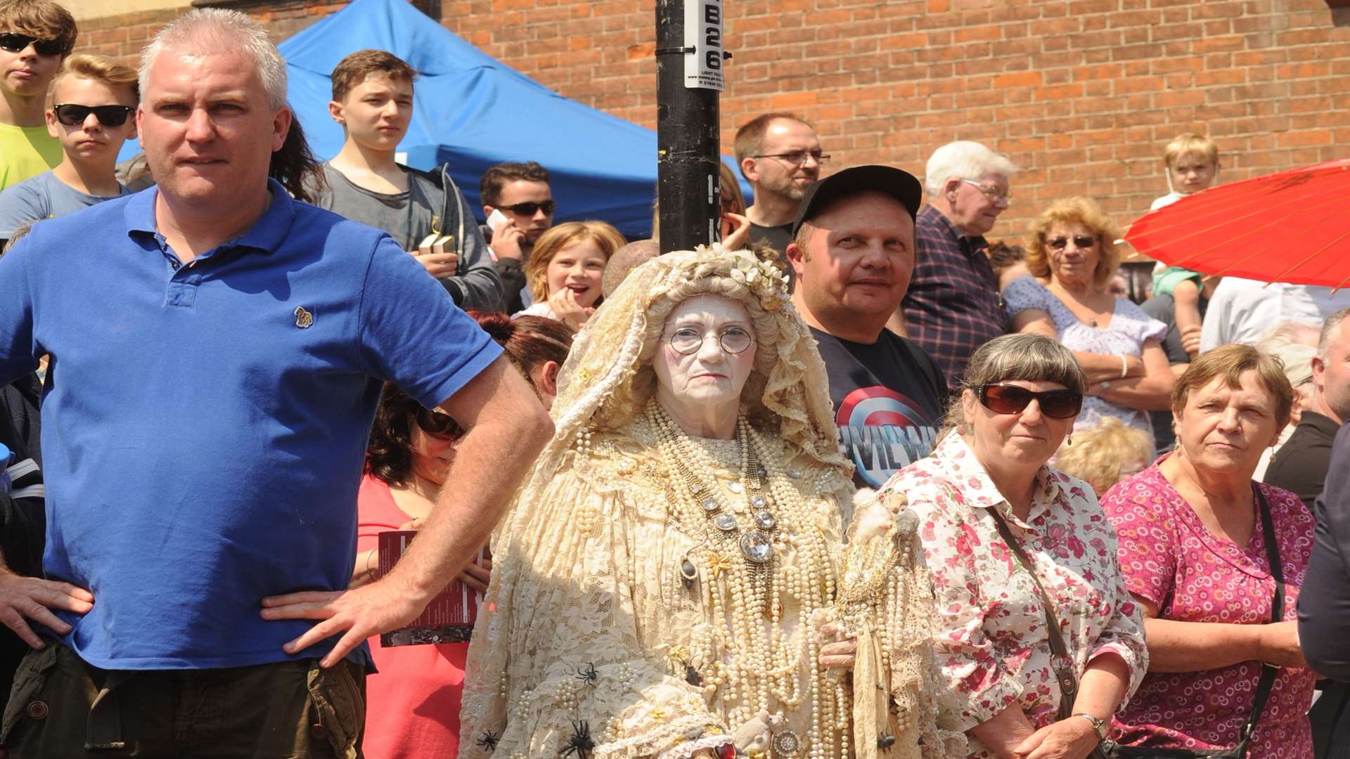 Miss Havisham blends with the crowd. Picture: Steve Crispe