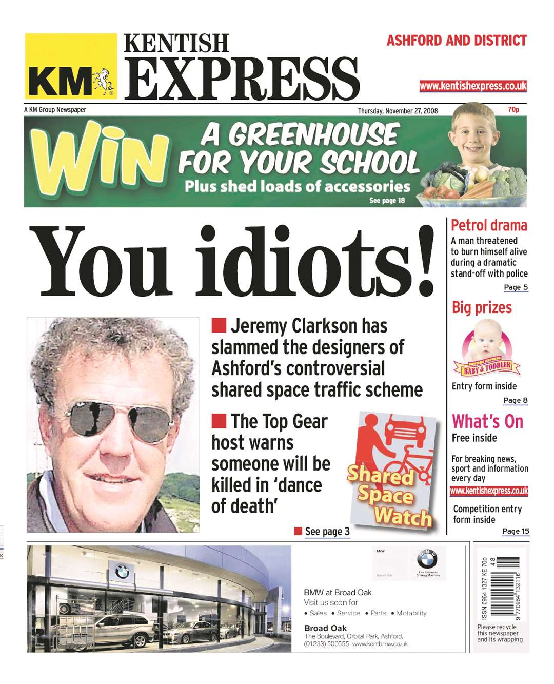 How Clarkson's original comments were reported in 2008.