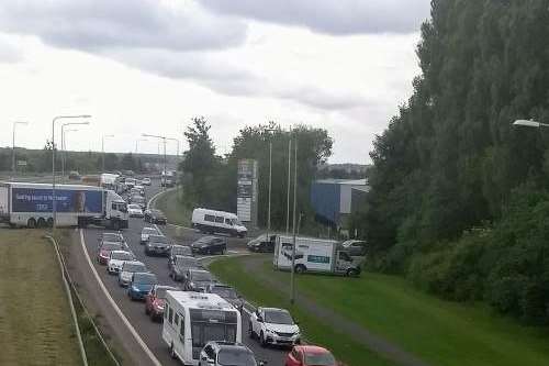 Queues have backed up on the A2070 to the Orbital roundabout