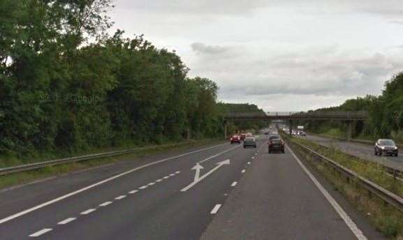 A driver was killed on the M2 close to junction 5 near Sittingbourne. Picture: Google Street View