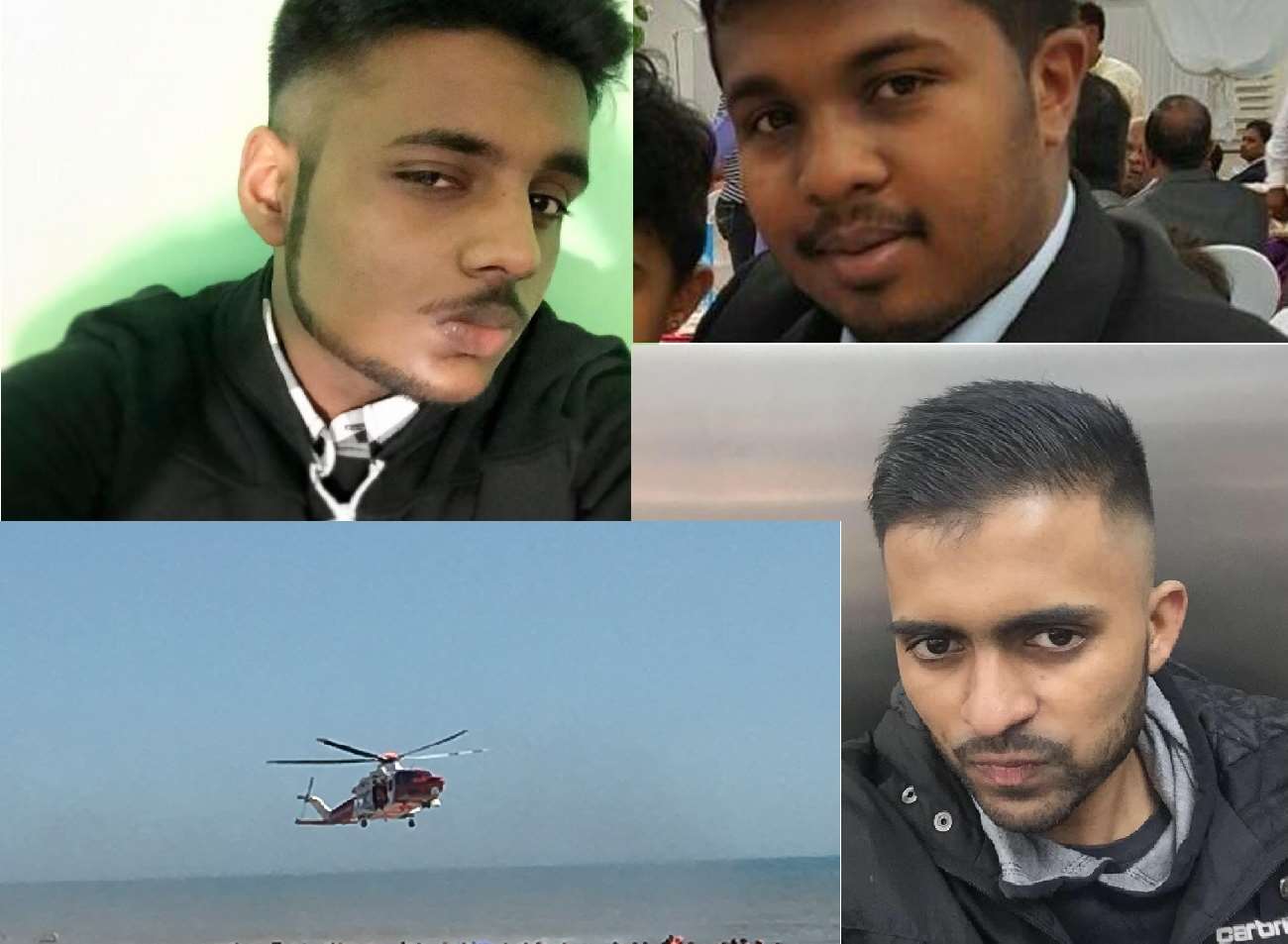 From top left; Ken Nathan, Nitharsan Ravi, and Inthushan Sriskantharaja have all been named locally as the victims