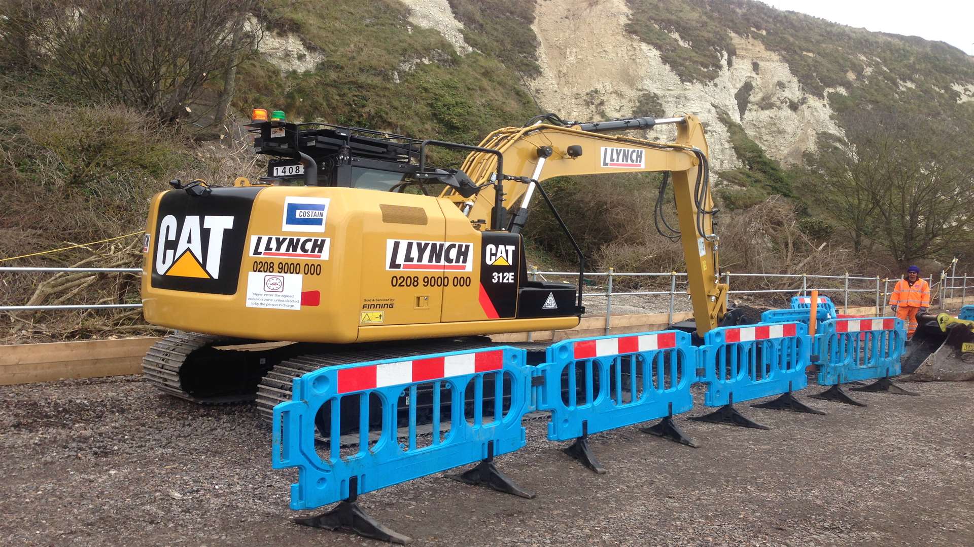 The work to the damaged sea wall and railway will not be complete until the end of this year