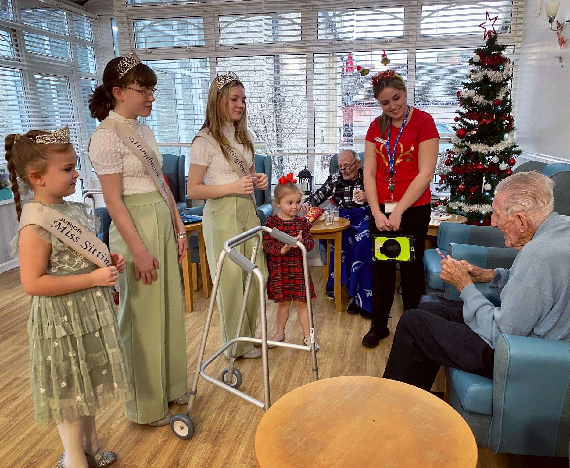 Pageant members visited care homes last year. Picture: Kelly Kay