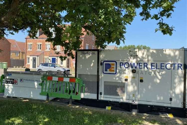Temporary generators were installed on the estate in Iwade, Sittingbourne previously
