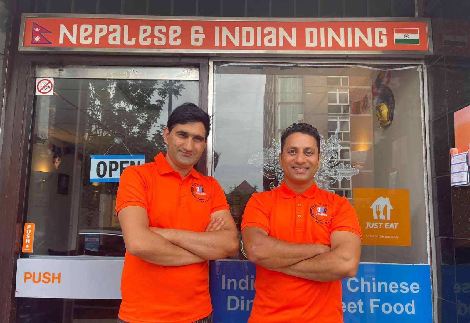 From left: Nepalese chefs Raju Kandel and Keshav Kandel