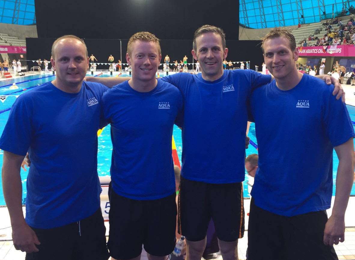 Paul Hancock, Greg Wood, Jason Ransley and Stuart Parris are attempting to raise £7,000 by swimming the Channel