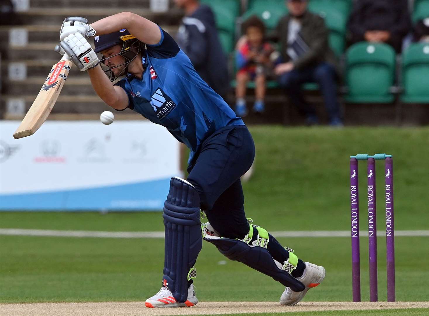 Ollie Robinson - top scored for Kent with 75 against Gloucestershire. Picture: Keith Gillard