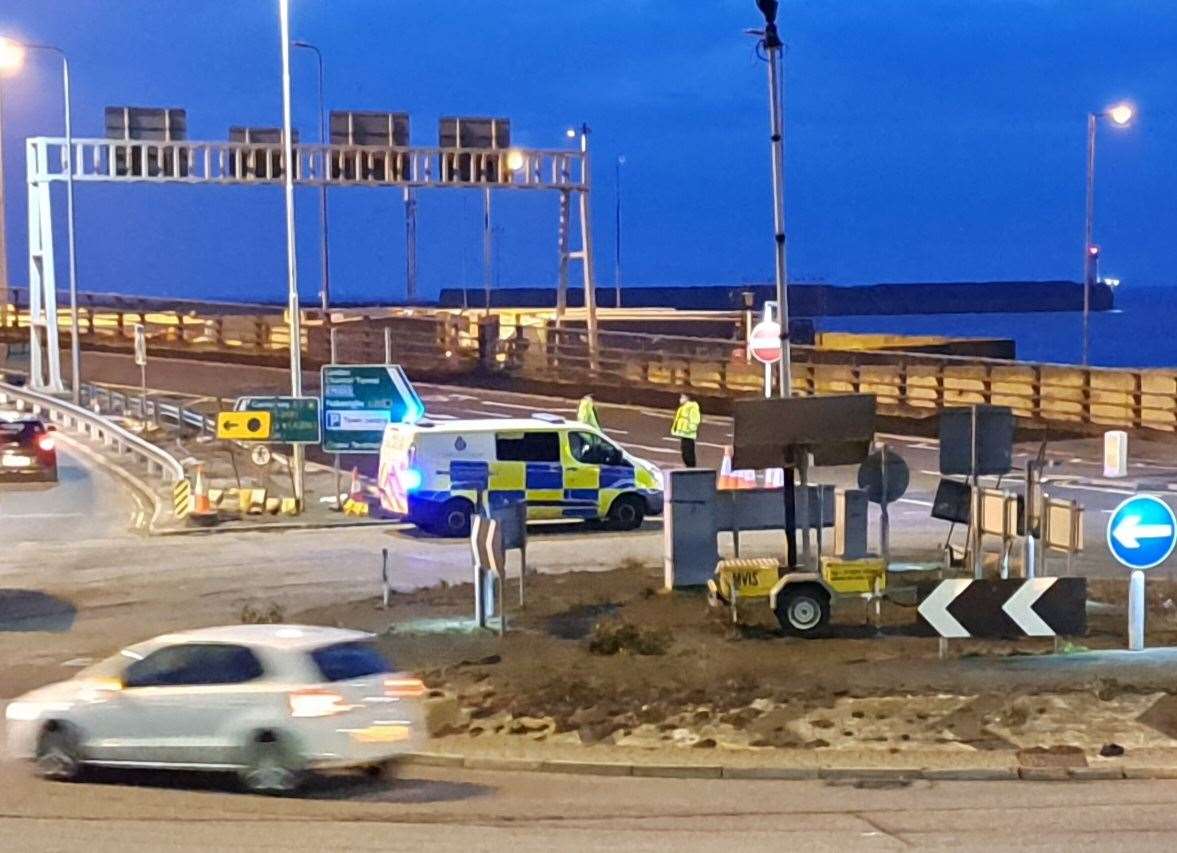 Police on standby at Dover Docks
