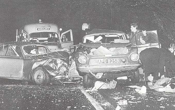 The crash in 1965. Picture: S.B Publications
