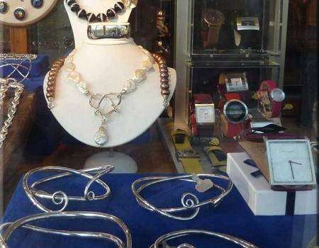 Silver bangles and bracelets were among the jewellery stolen from Eaton and Jones in Tenterden