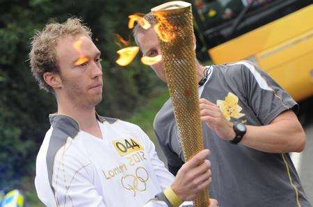Luke Quilter was a torchbearer in Hythe. Picture: Wayne McCabe