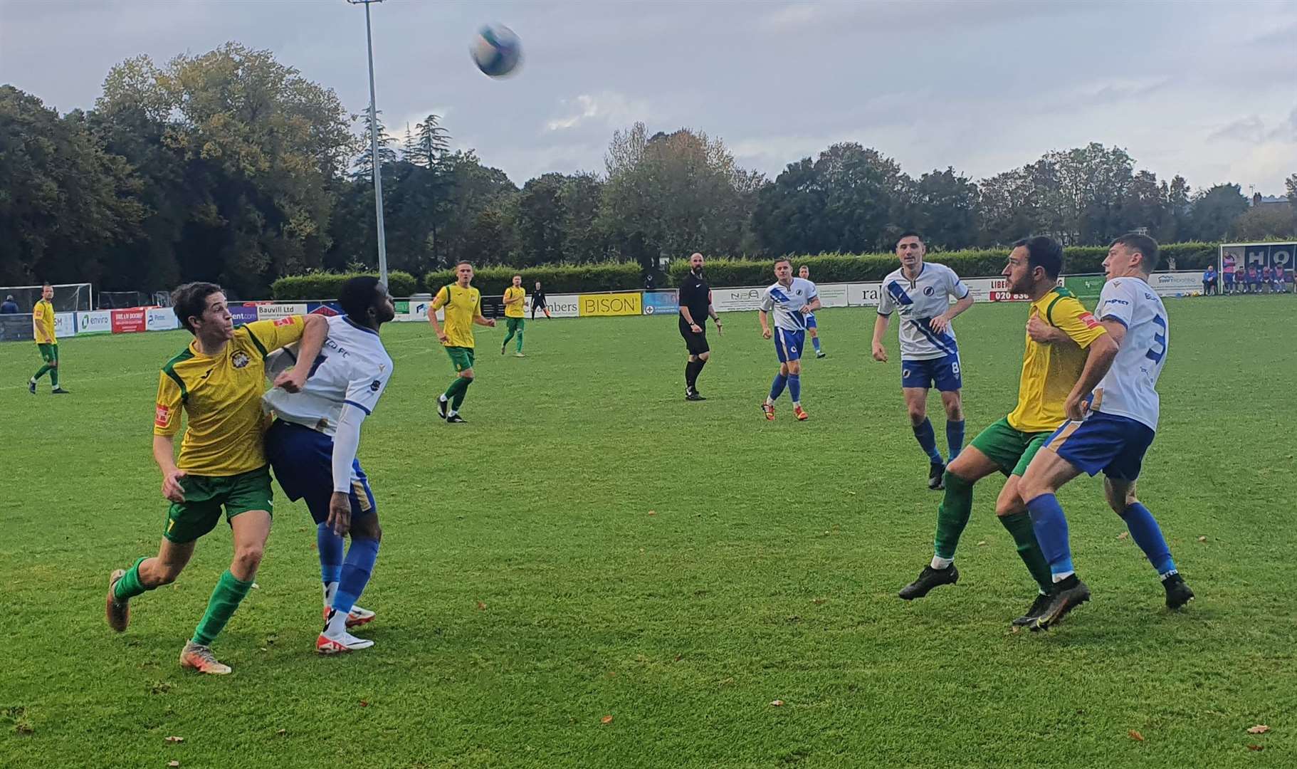 Bearsted and Corinthian battle for the ball on Saturday as the Hoops go down 1-0 at Honey Lane
