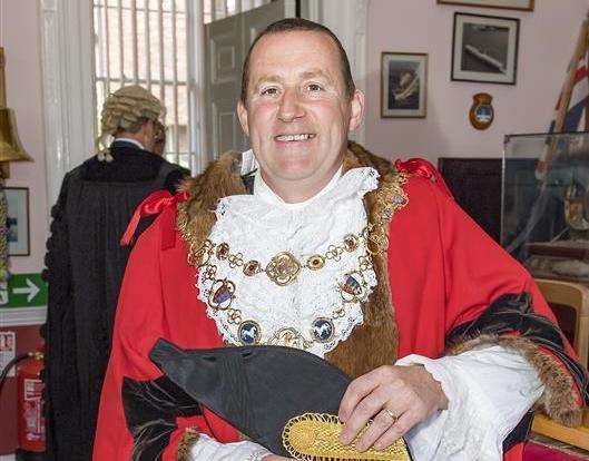 KMG GROUP USE ONLYWARNING SMALL IMAGE FILEConditions of Use: Slug: MAYORS FH 160517Caption: New mayor of Hythe Cllr Paul Peacock who is taking over from Michael LyonsLocation: FolkestoneCategory: PoliticsByline: Hythe Town CouncilContact Name: Nick Hilditch, Hythe Town CouncilContact Email: Contact Phone: 01303 266152Uploaded By: Matt LECLERECopyright: Hythe Town CouncilOriginal Caption: FM4778371 (1566399)