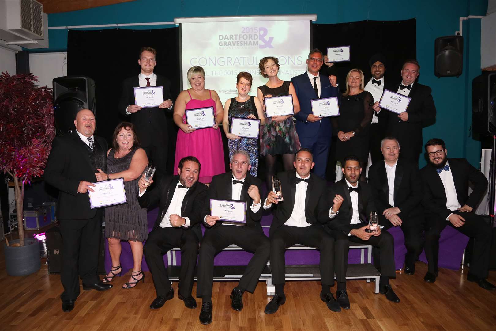 The winners and finalists at the Dartford and Gravesham Business Awards