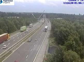 The traffic camera at Junction 9 of the M20. Picture: Highways England