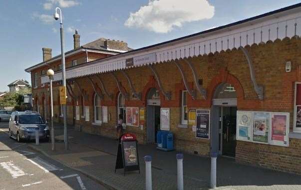 The woman was arrested at Canterbury East Railway Station. Picture: Google street view