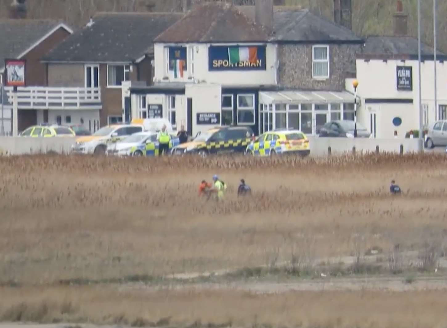 The man was found in the reed bed