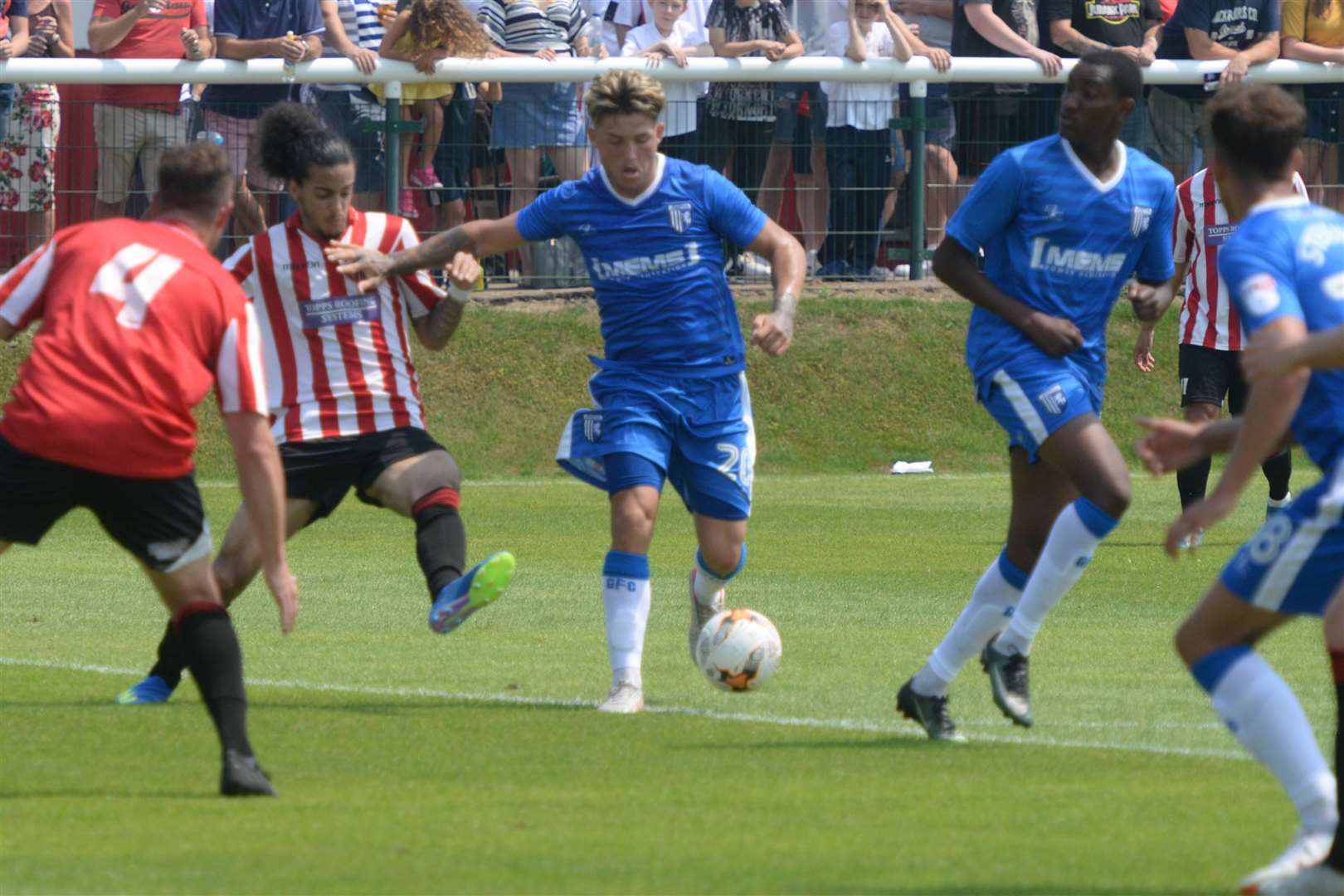 Darren Oldaker on the ball for the GIlls Picture: Chris Davey