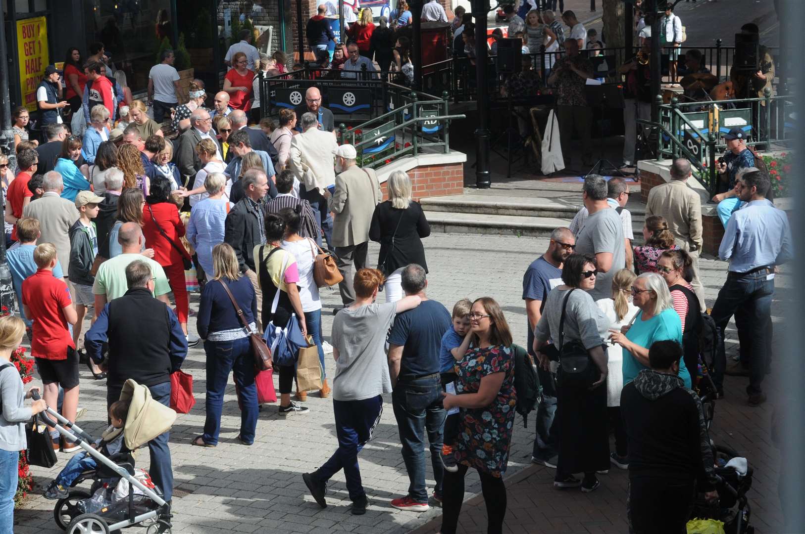 Ashford's high street was bustling on the Snowdog launch day in 2018. Picture: Wayne McCabe