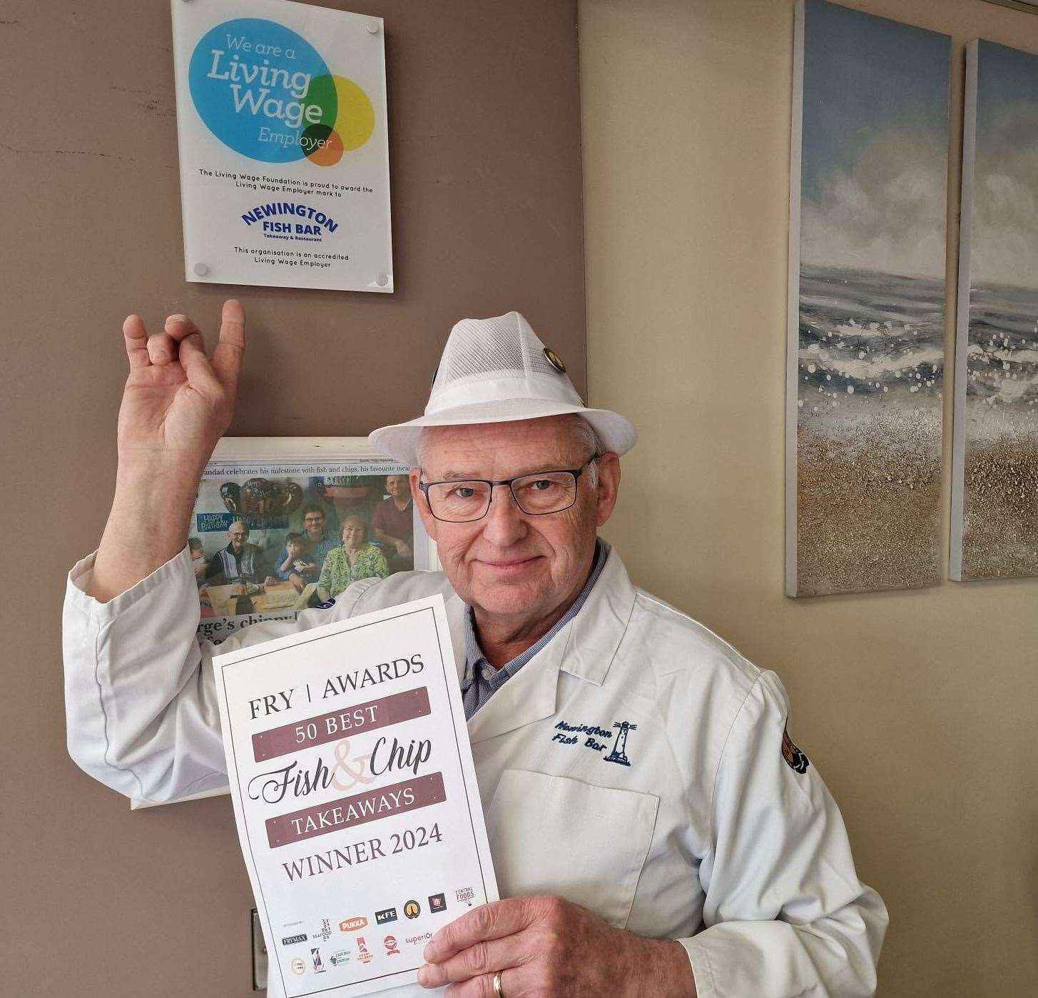 Newington Fish Bar owner Nigel Derrett was delighted with the accolade