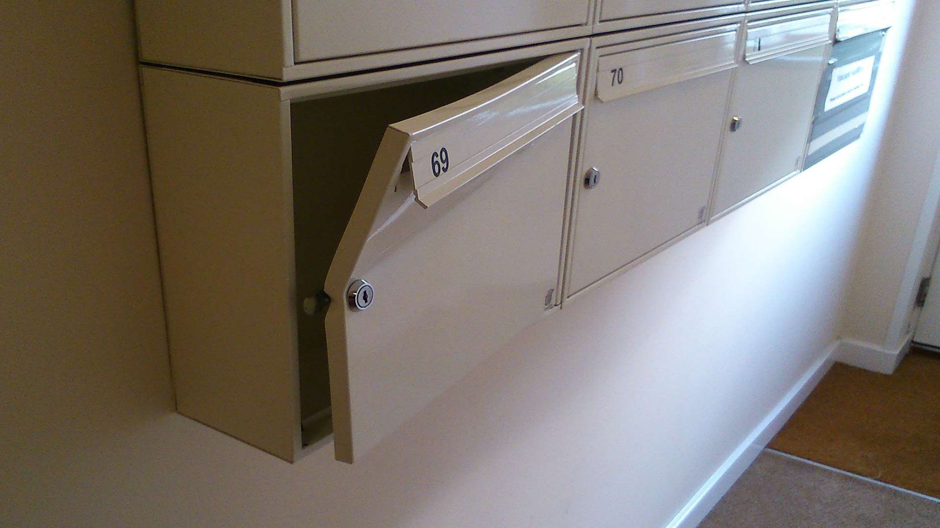 Damage was caused to several letterboxes in the Larkfield estate.