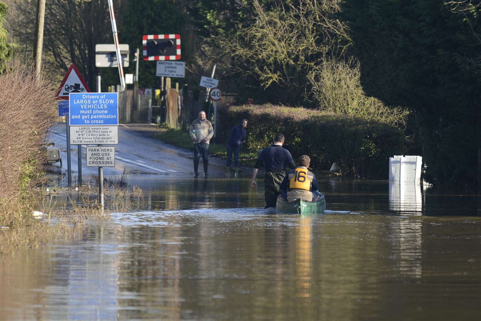 Hampstead Lane near Yalding Station flooded over Christmas in 2013. Picture: Martin Apps
