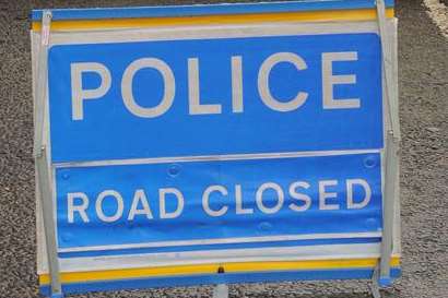 The road was closed while the emergency services dealt with the incident.