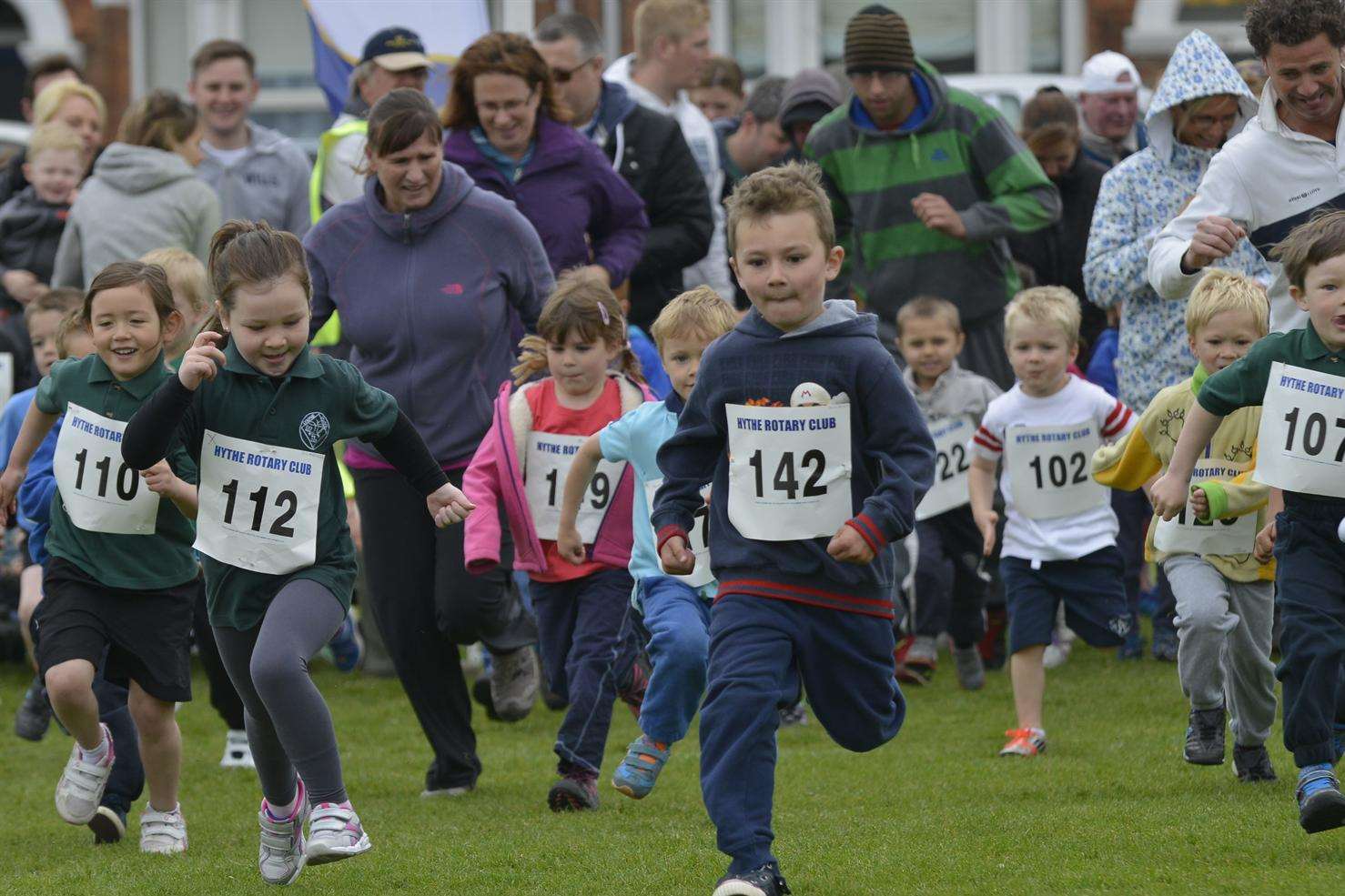 Pre-school children in last May's Hythe Round the Houses races.