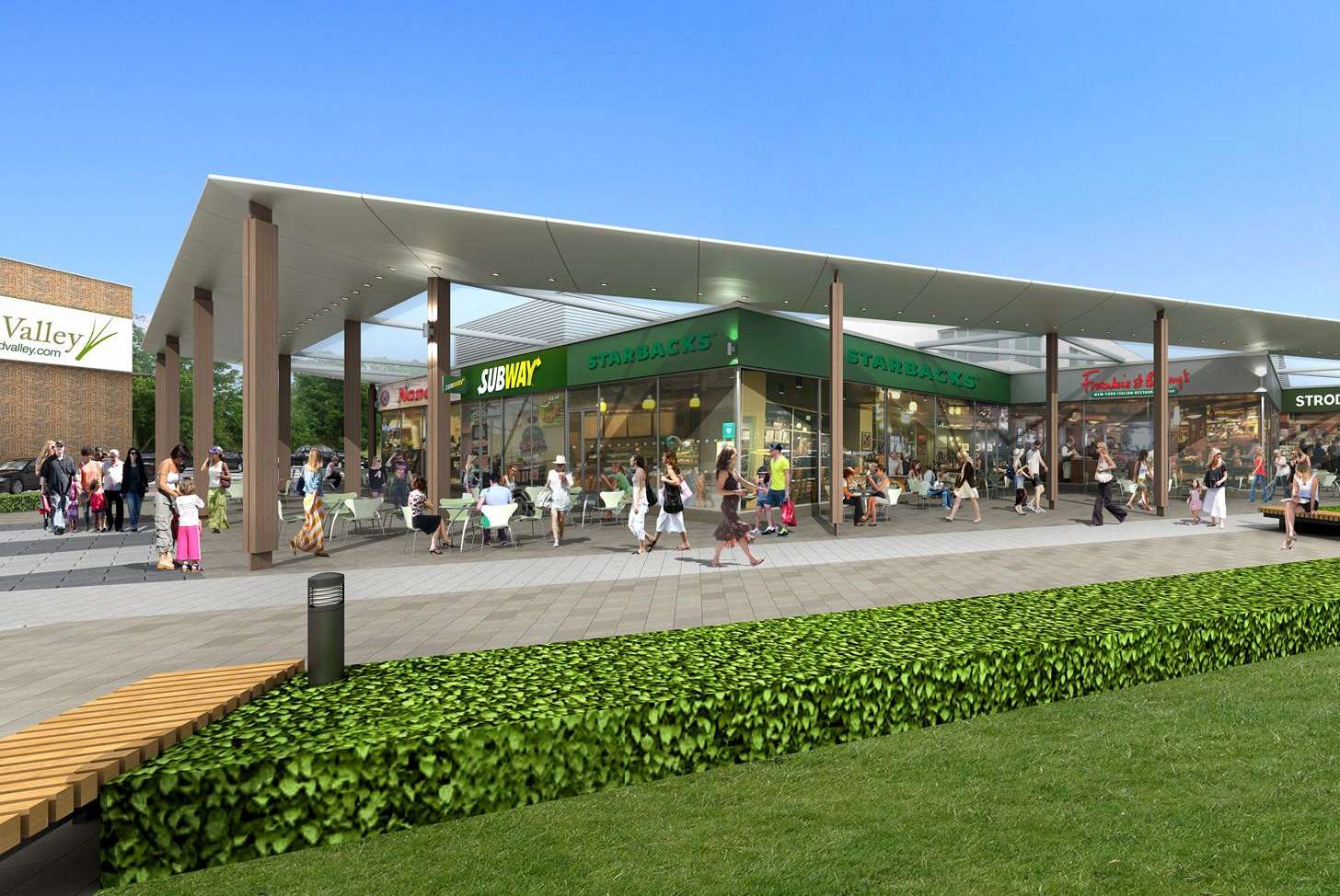 How the new restaurant units at Hempstead Valley Shopping Centre will look