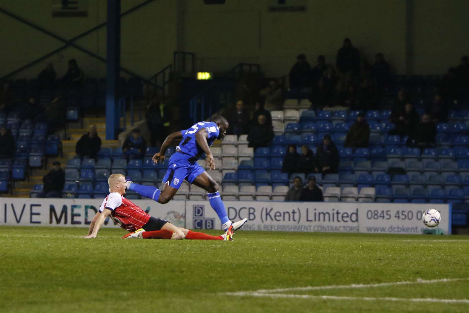 John Akinde goes close with one chance Picture: Andy Jones