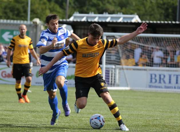 Maidstone's Jack Paxman in action against Oxford Picture: Martin Apps