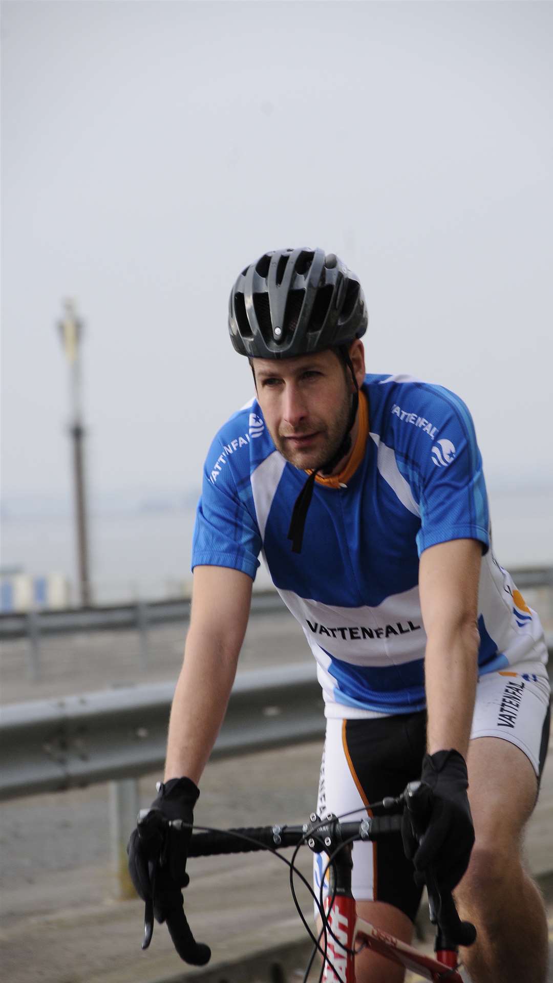 Matthew Green of Vattenfall Thanet Off Shore Wind Farm will be taking part in the KM Big Bike Ride this Sunday, April 26.