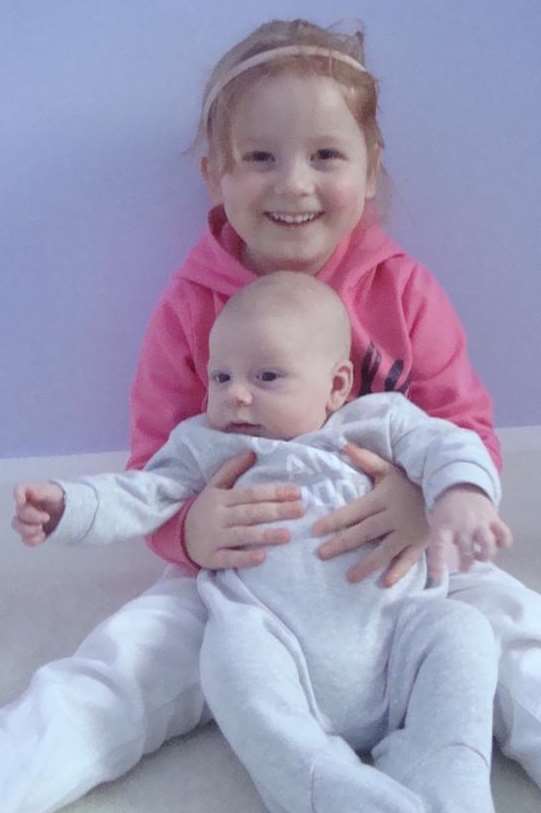 Annabelle Kember with her youngest brother Ted