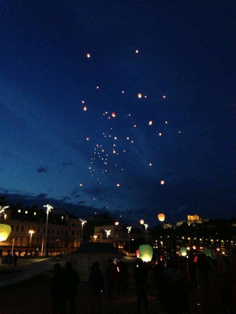 Lanterns lit up Dover's sky last year in Michael's memory