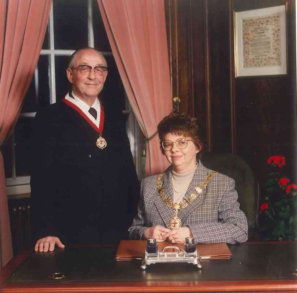 Sheila Clark, mayor of Gillingham with escort, husband, Gordon (2144312)