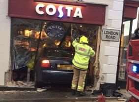 The car crashed into Costa on Christmas Eve