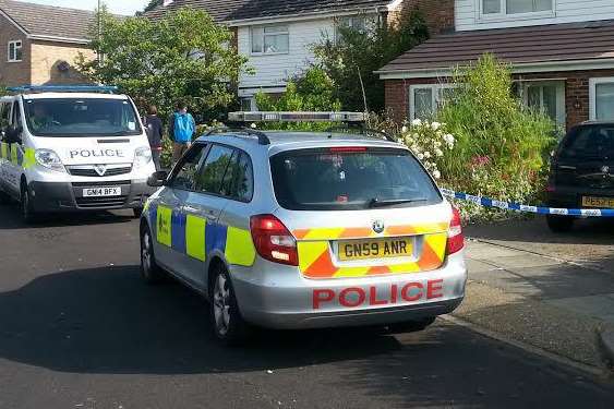 A house in Salisbury Road, Canterbury, has been cordoned off