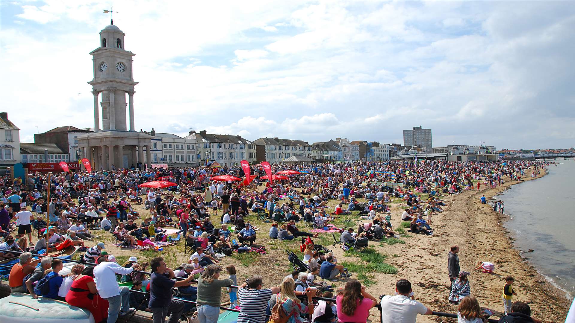 Crowds enjoy the air show in Herne Bay