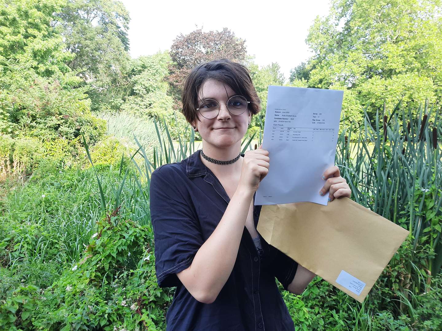 Ruby Burns, from Barton Court, will be studying fine art at Bath Spa University after being awarded an A* and three As (40414408)