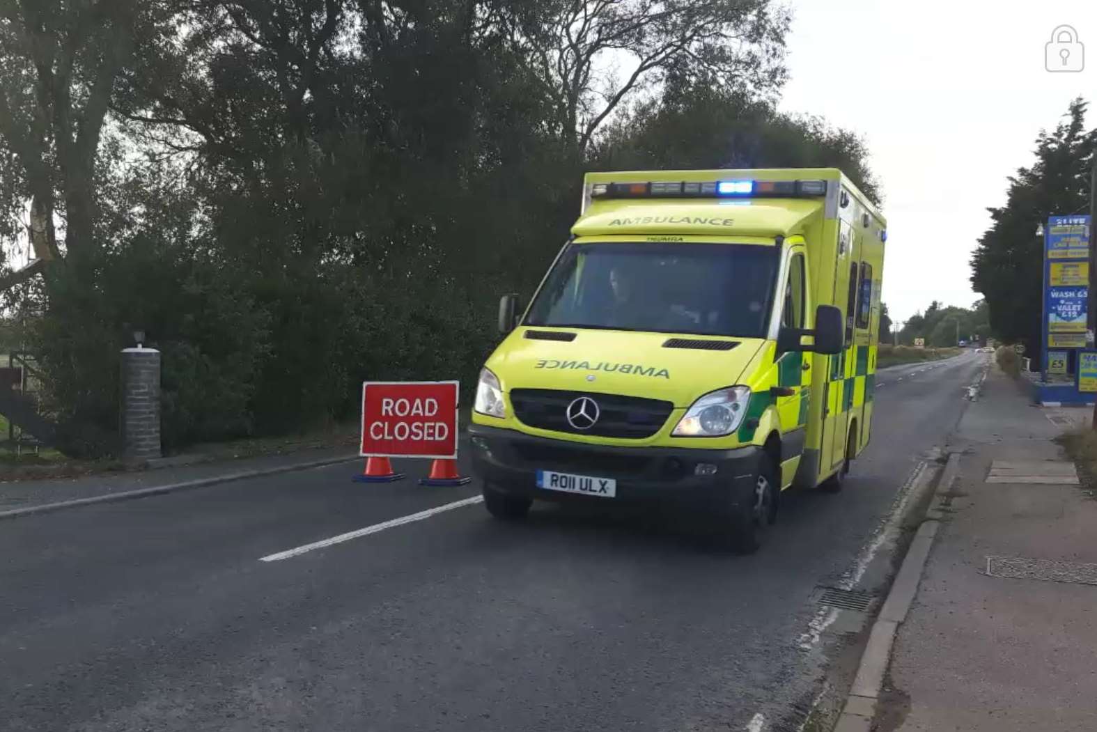 Two ambulances, two cars and an air ambulance attended the crash