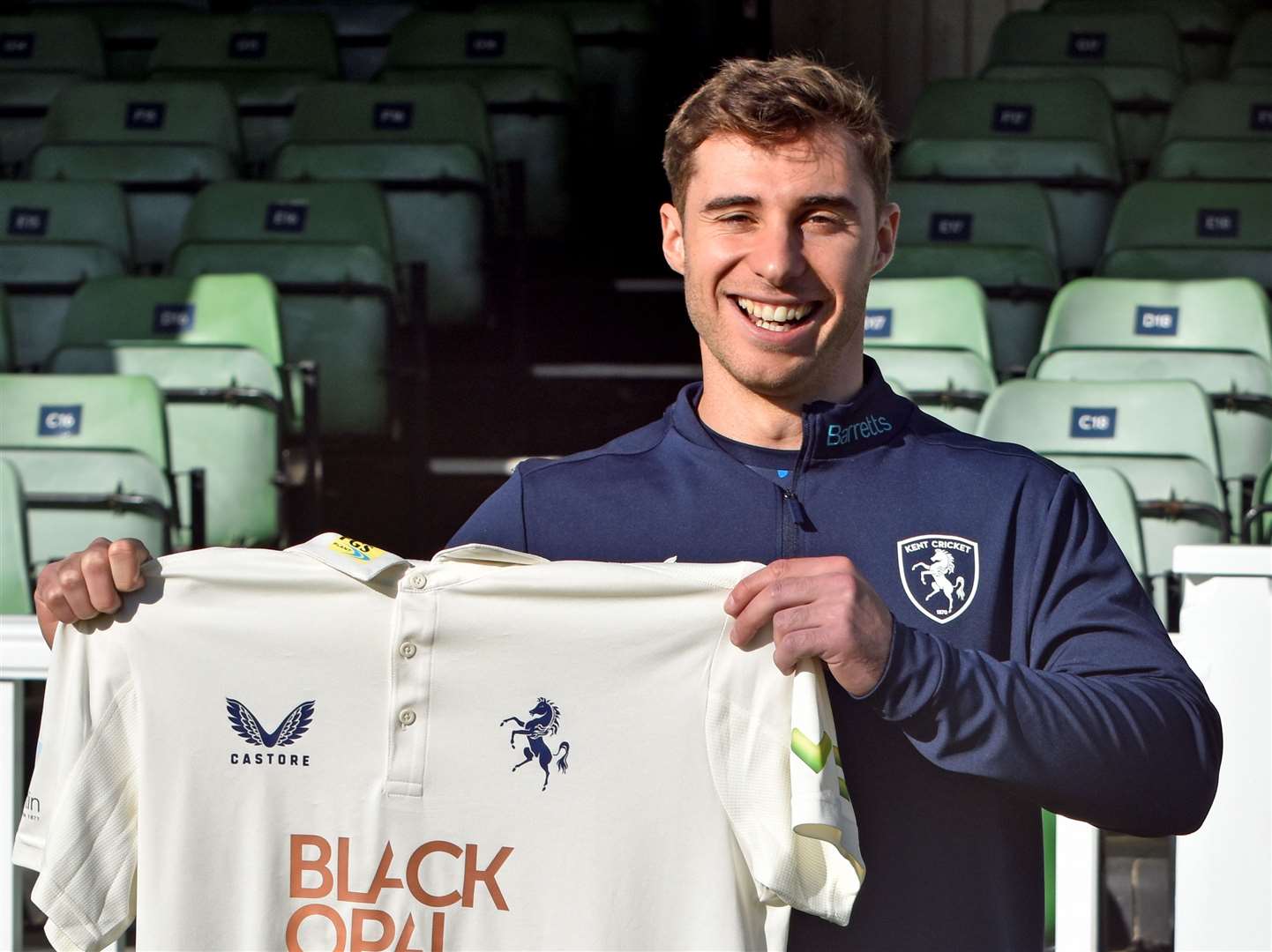 New Kent signing Michael Cohen - the bowler has been ruled out for the 2024 season due to a stress fracture in his back before a ball has been bowled this summer. Picture: Kent Cricket